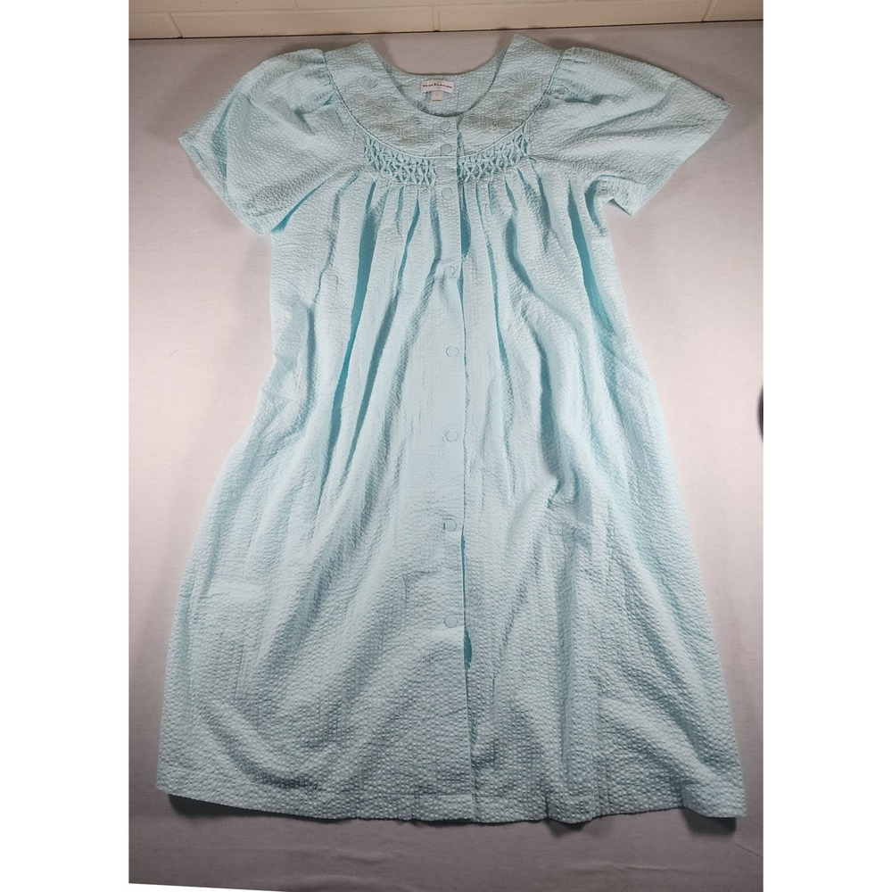 Miss Elaine Nightgown Midi Accessible Snap Front 2 Pack Size Large Grandma Core - Picture 4 of 13